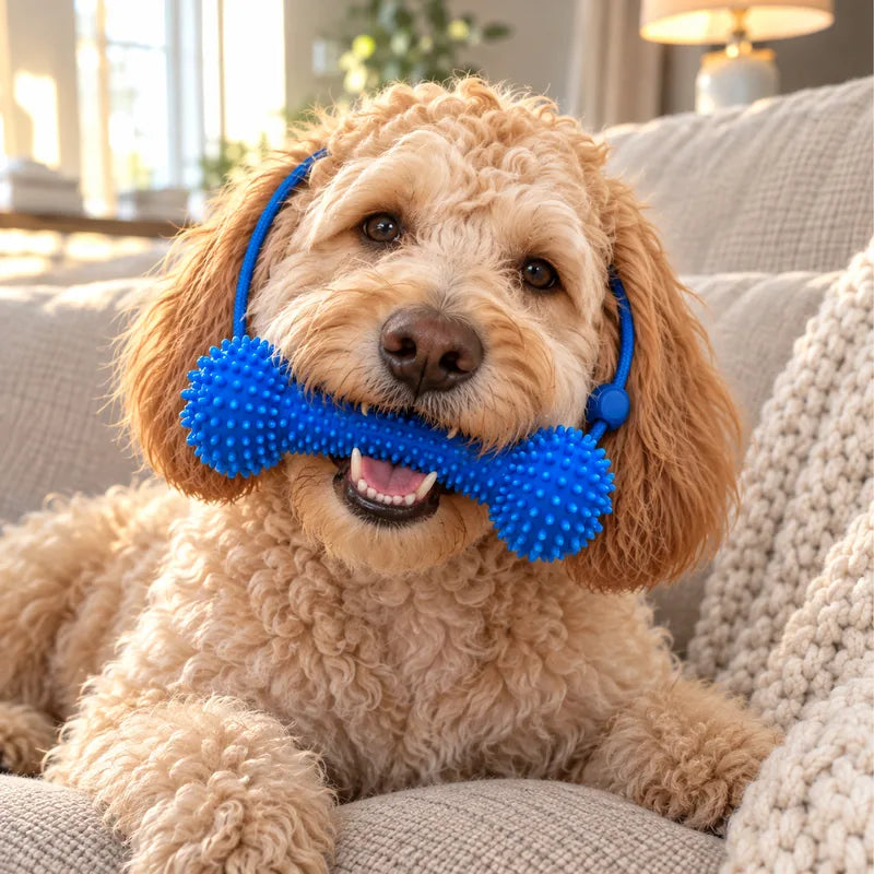 Dog biting the Open-Wide Bone